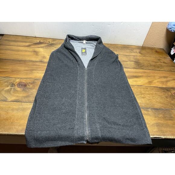 Eileen Fisher Women's Sleeveless Sweater Gray Shawl Collar Vest Size Medium - Picture 1 of 11